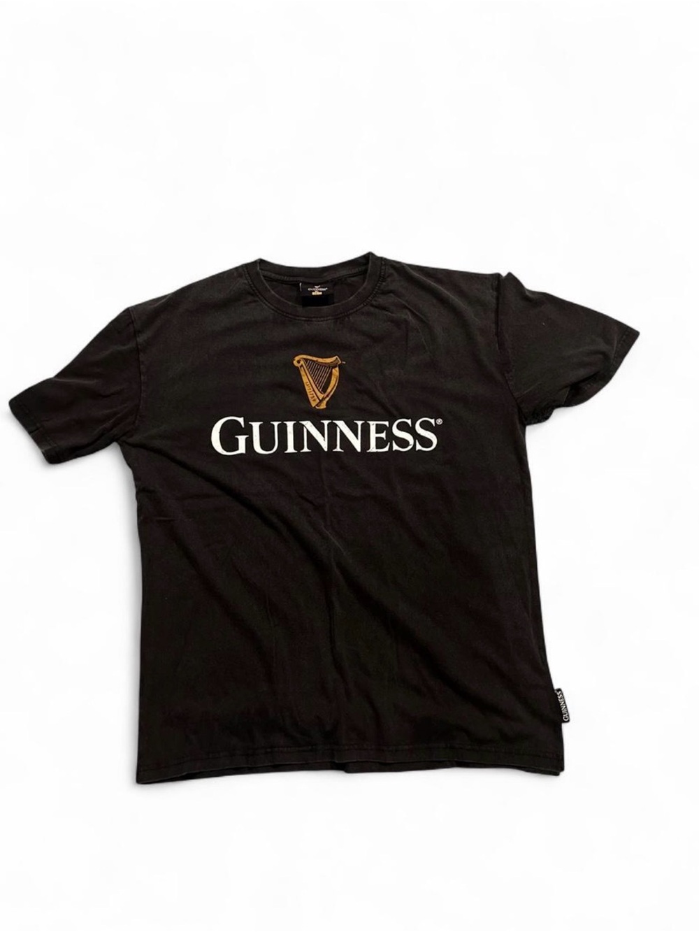 Guinness Black Short-Sleeve Logo Tee with Gold Harp